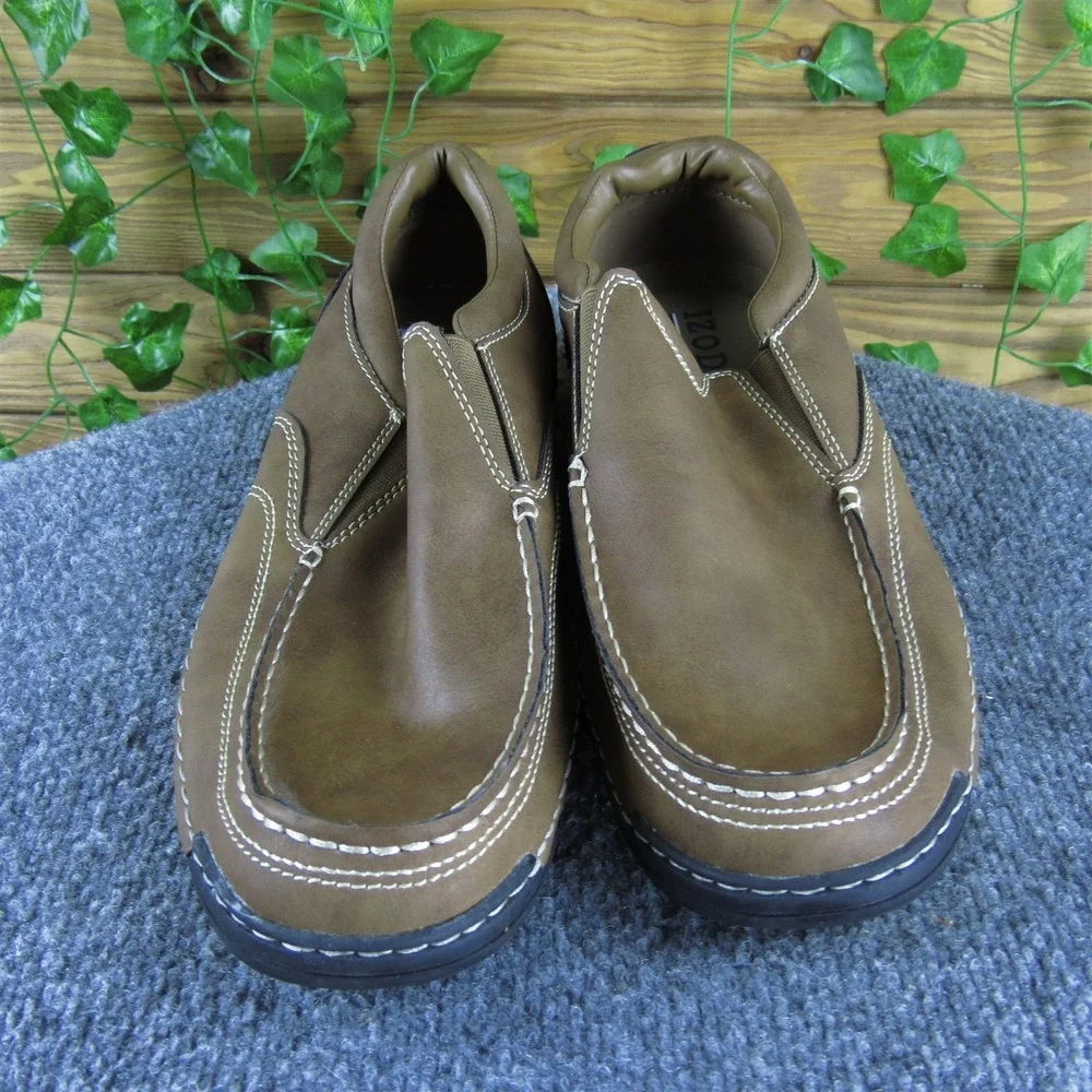 Izod Men Charlie Loafer Brown Synthetic Size 10.5 Medium Gently Used‎ 2025